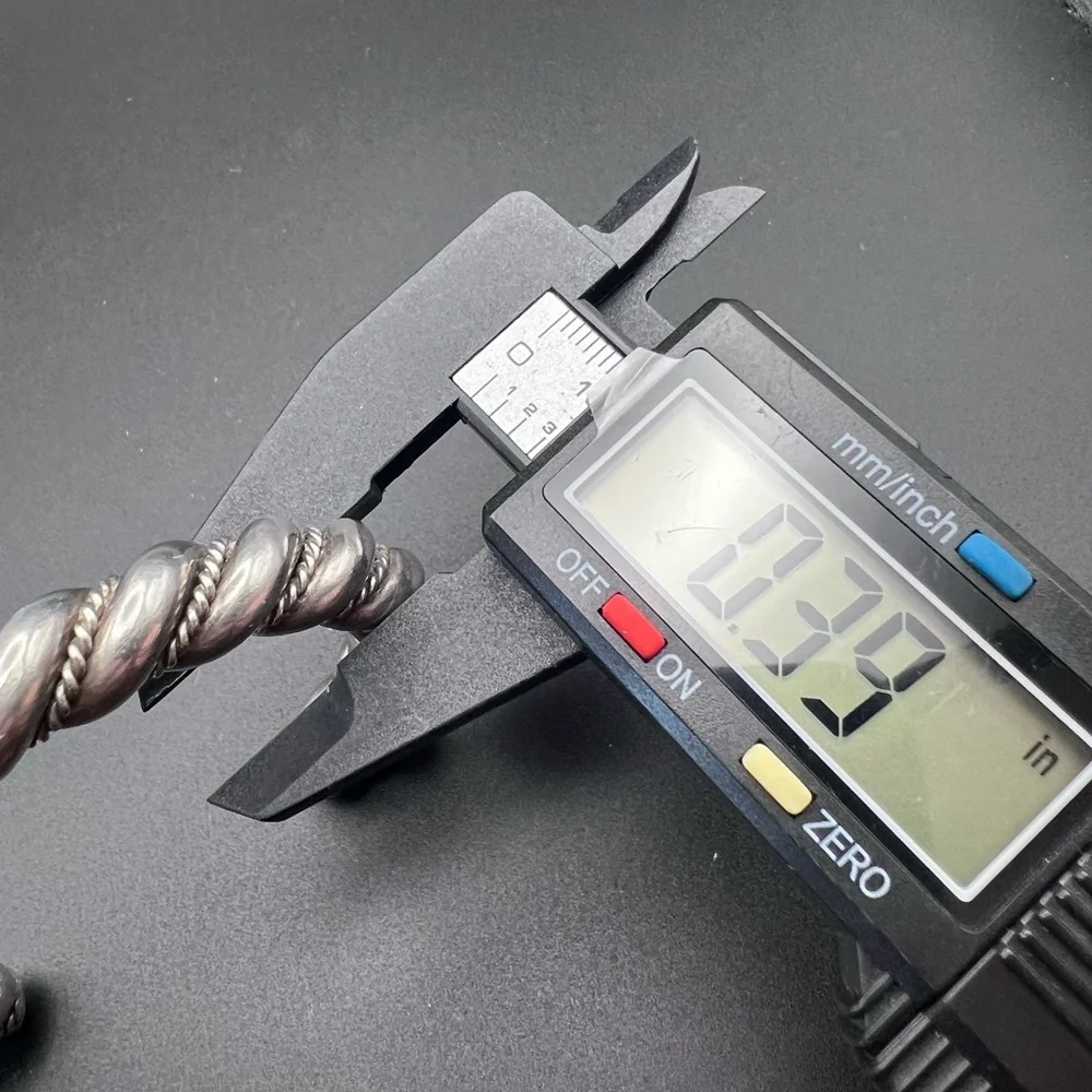 92 gram Native American Sterling Silver Twist Rope Cuff - Picture 4 of 8